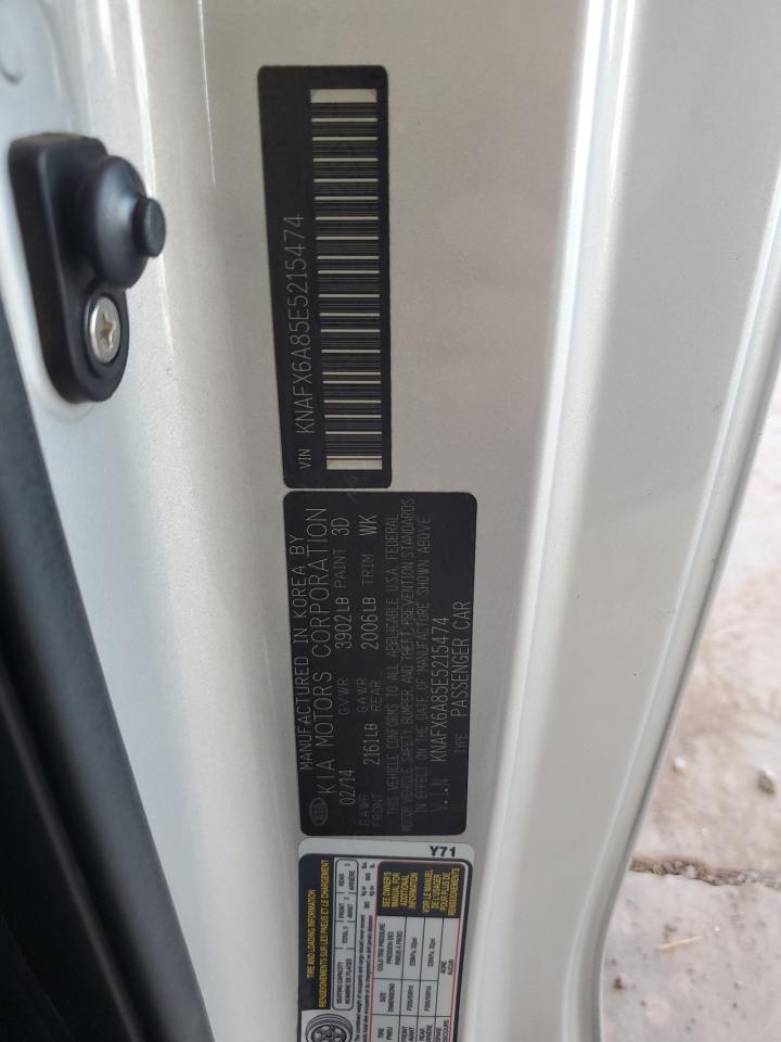 2014 Kia Forte Ex VIN: KNAFX6A85E5215474 Lot: 69472855