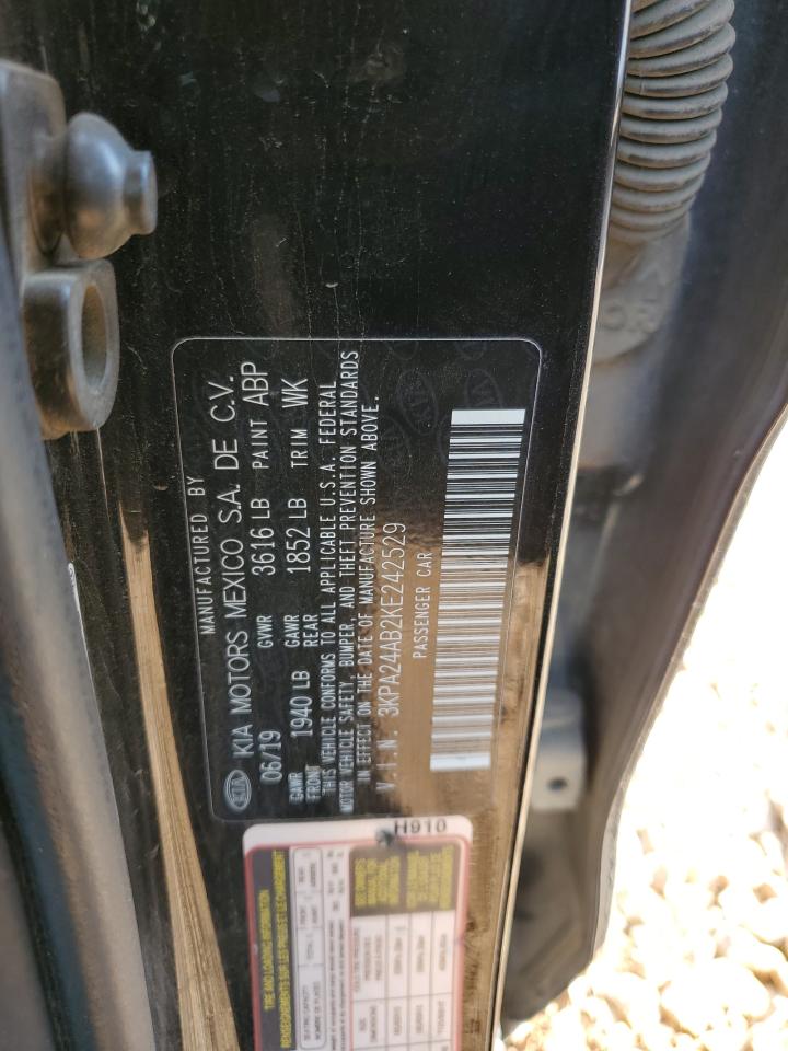 2019 Kia Rio S VIN: 3KPA24AB2KE242529 Lot: 67991005