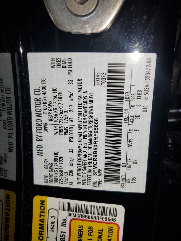 2024 Ford Bronco Sport Big Bend VIN: 3FMCR9B60RRF05666 Lot: 69877435