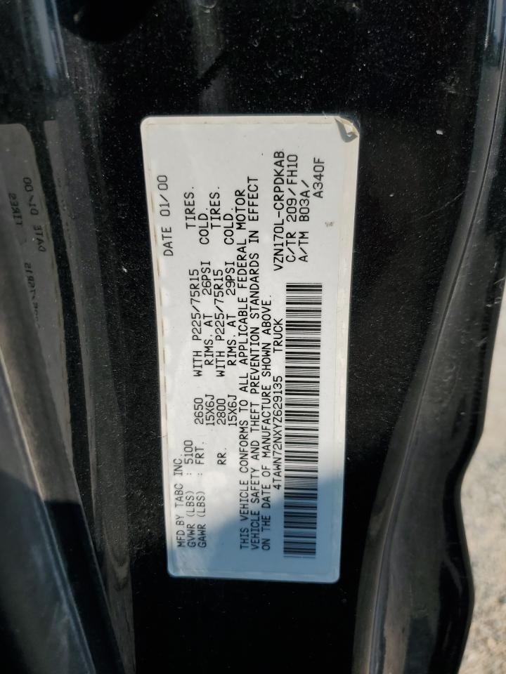 2000 Toyota Tacoma Xtracab VIN: 4TAWN72NXYZ629135 Lot: 69763105