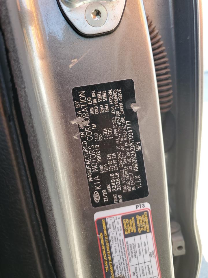 2019 Kia Soul VIN: KNDJN2A2XK7004777 Lot: 70384815