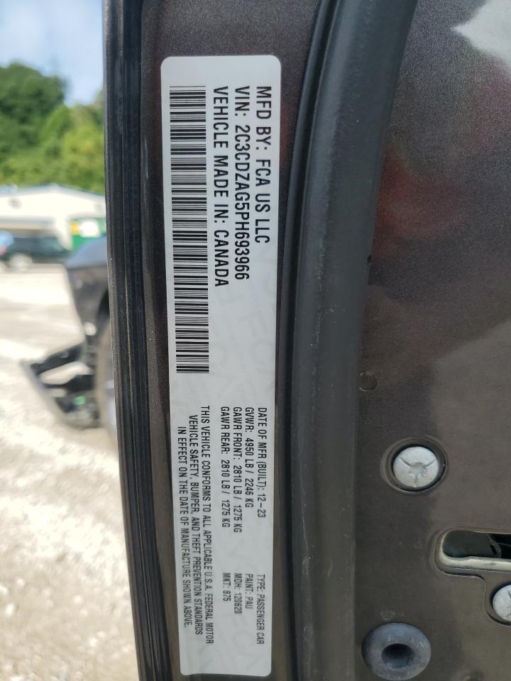 2023 Dodge Challenger Sxt VIN: 2C3CDZAG5PH693966 Lot: 68829175