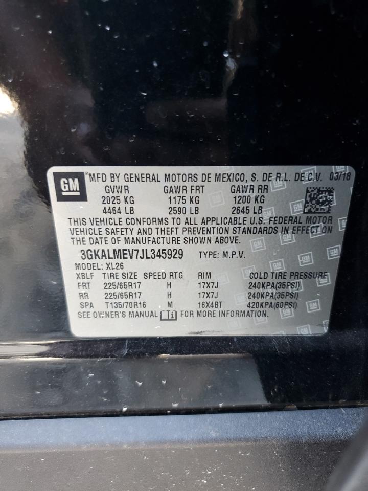 2018 GMC Terrain Sle VIN: 3GKALMEV7JL345929 Lot: 70177015