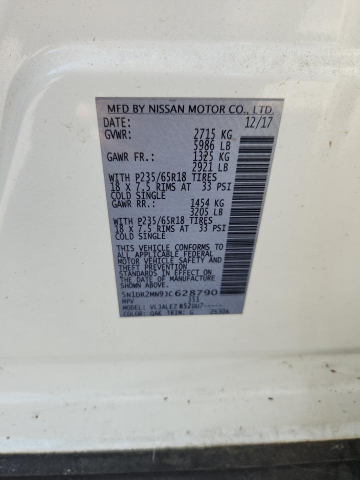 2018 Nissan Pathfinder S VIN: 5N1DR2MN9JC628790 Lot: 70961105