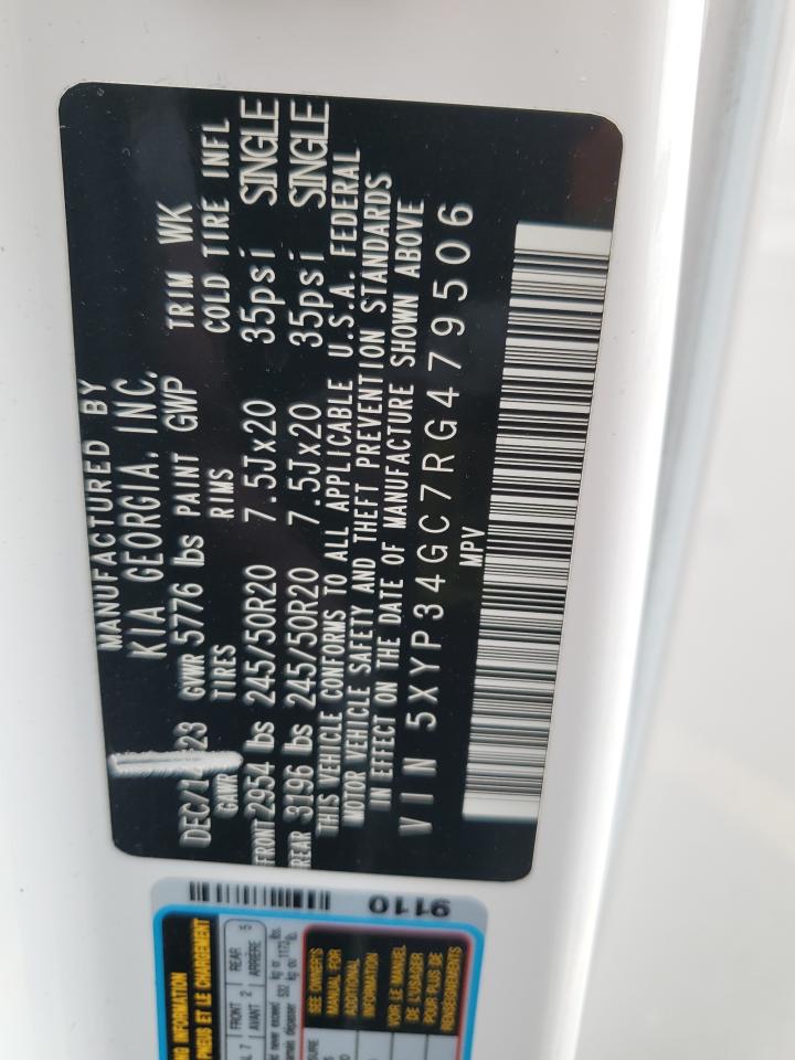 2024 Kia Telluride Ex VIN: 5XYP34GC7RG479506 Lot: 71018765