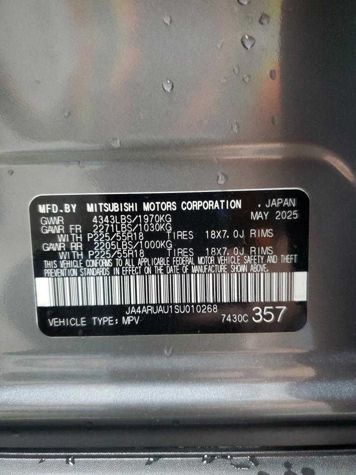 2025 Mitsubishi Outlander Sport S VIN: JA4ARUAU1SU010268 Lot: 68186875