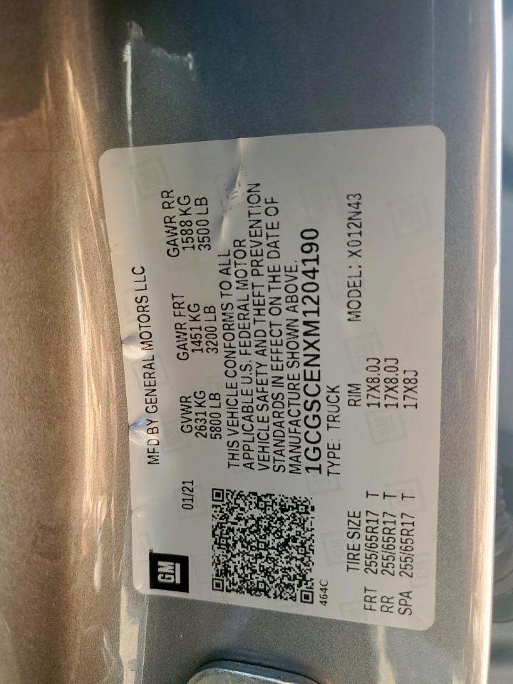 2021 Chevrolet Colorado Lt VIN: 1GCGSCENXM1204190 Lot: 69866655