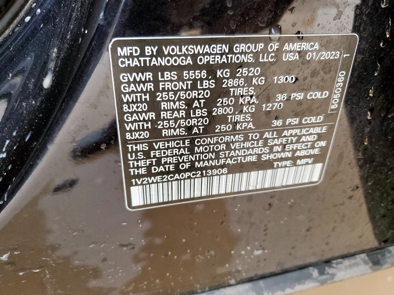 2023 Volkswagen Atlas Cross Sport Se VIN: 1V2WE2CA0PC213906 Lot: 69664775