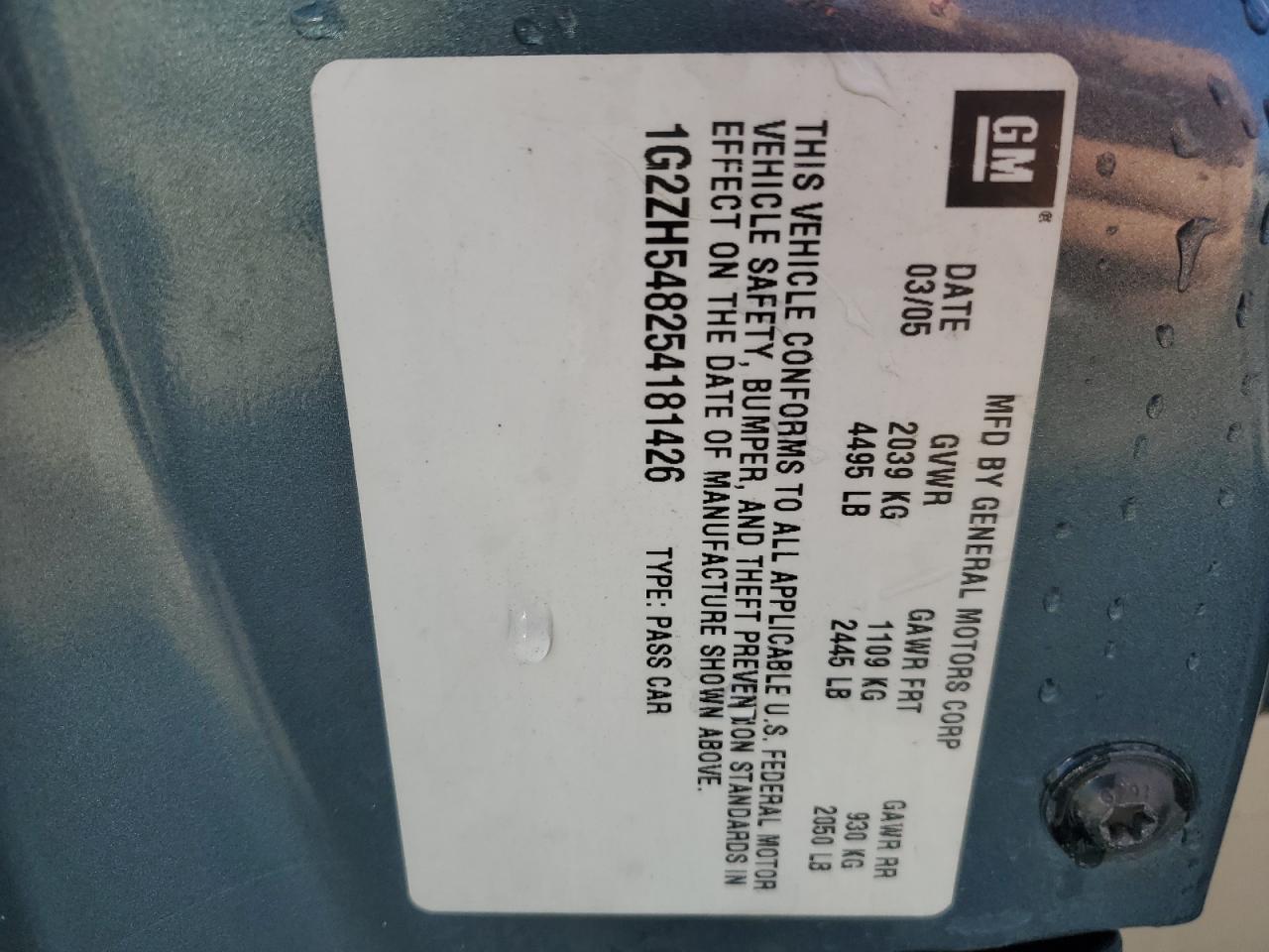 2005 Pontiac G6 Gt VIN: 1G2ZH548254181426 Lot: 68759535