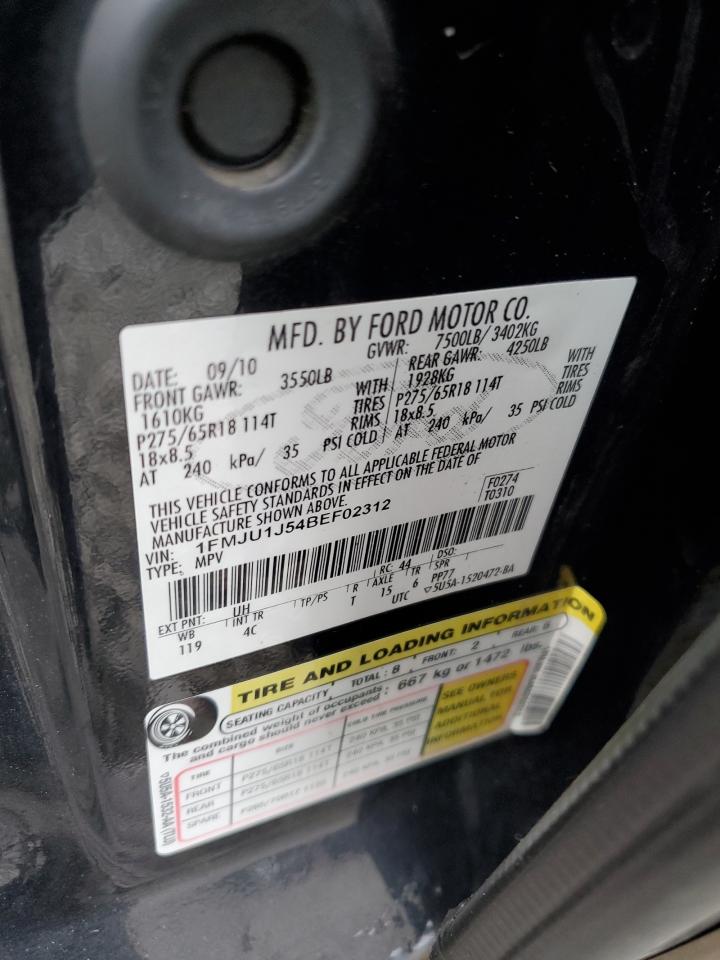 2011 Ford Expedition Xlt VIN: 1FMJU1J54BEF02312 Lot: 67551635