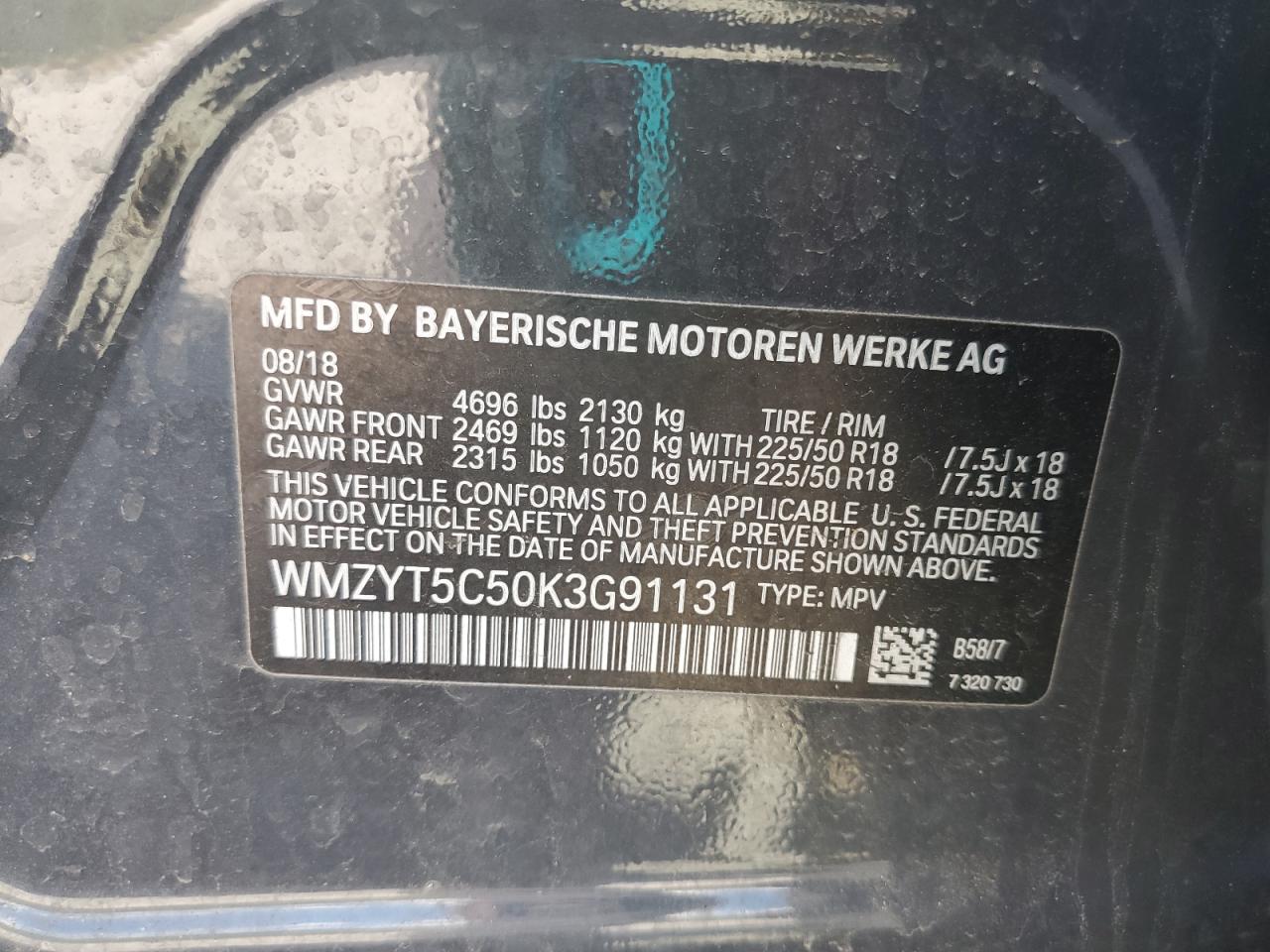 2019 Mini Cooper S Countryman All4 VIN: WMZYT5C50K3G91131 Lot: 70453475