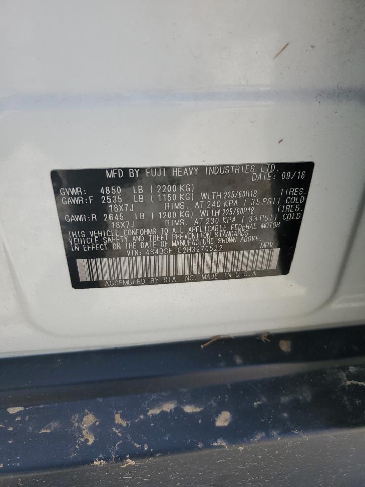 2017 Subaru Outback Touring VIN: 4S4BSETC2H3270522 Lot: 67762825