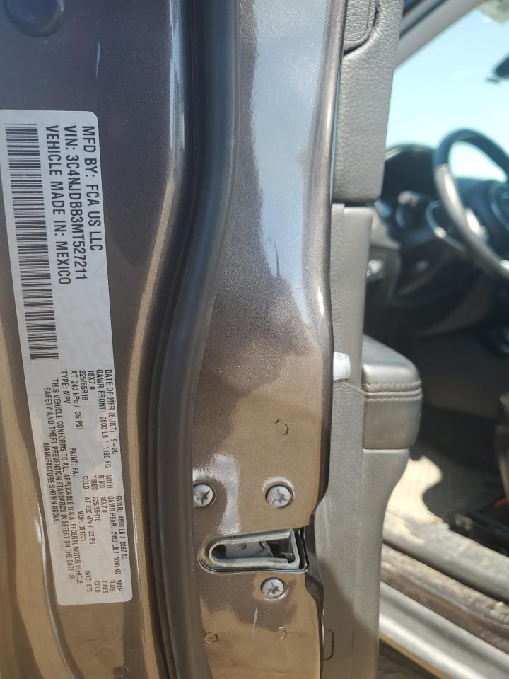 2021 Jeep Compass Latitude VIN: 3C4NJDBB3MT527211 Lot: 68400555