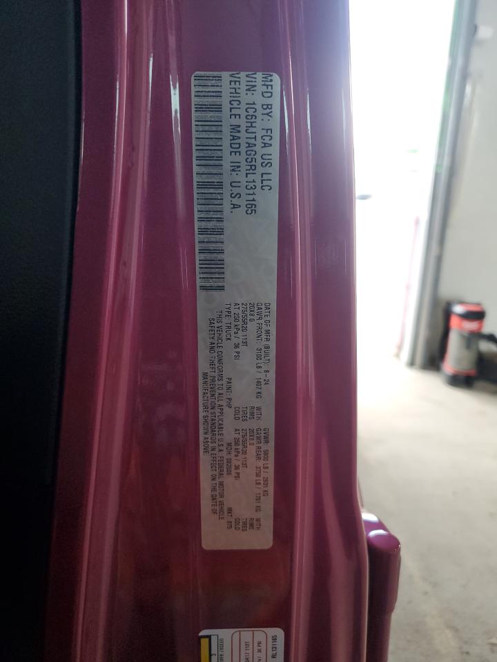 2024 Jeep Gladiator Sport VIN: 1C6HJTAG5RL131165 Lot: 64739695