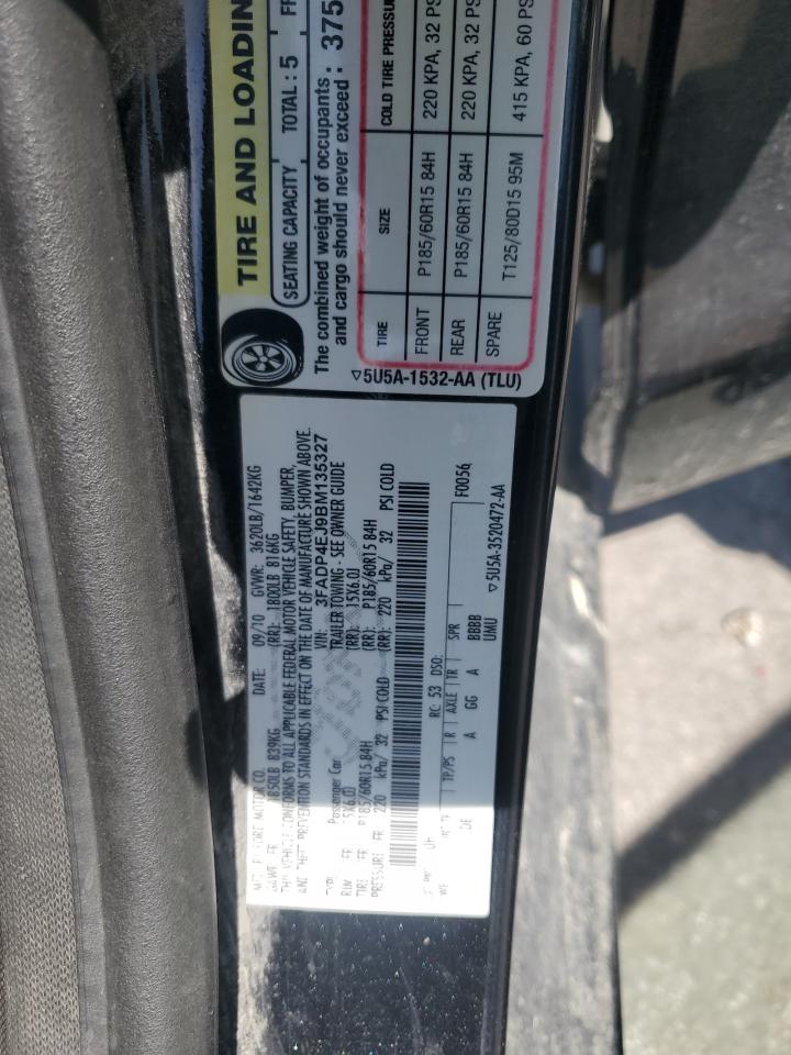 2011 Ford Fiesta Se VIN: 3FADP4EJ9BM135327 Lot: 70479715