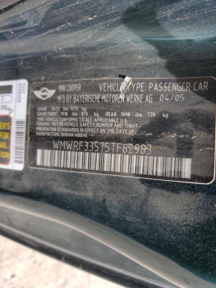 WMWRF33575TF62983 2005 Mini Cooper