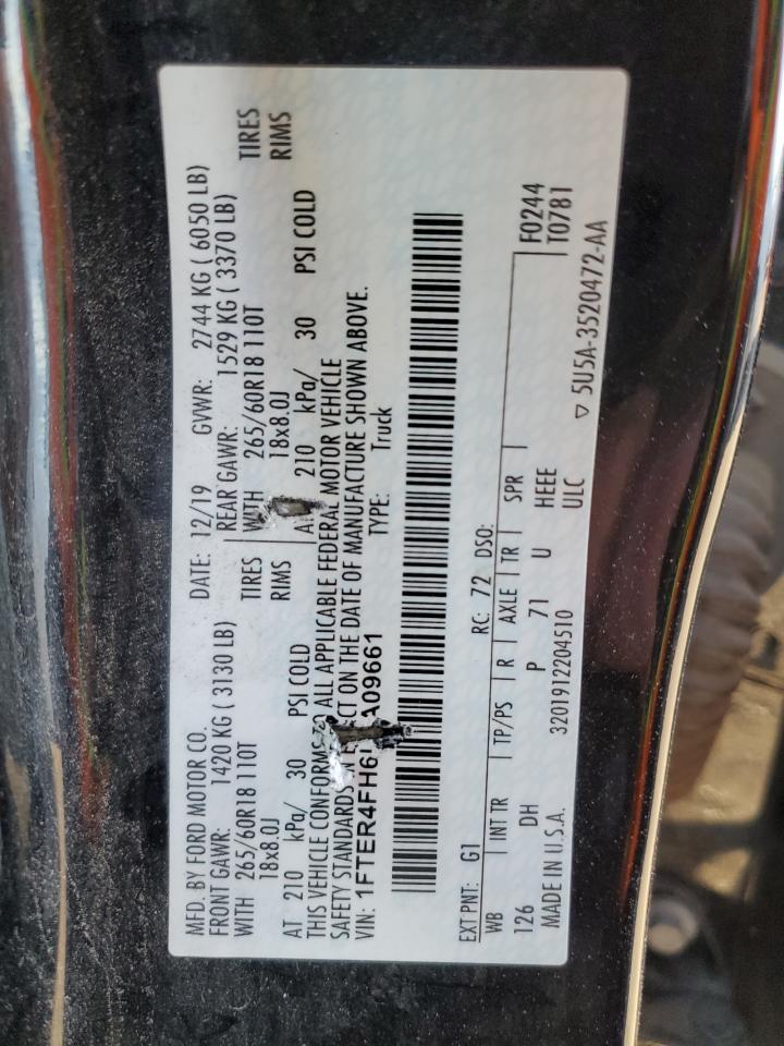 2020 Ford Ranger Xl VIN: 1FTER4FH6LLA09661 Lot: 68735395