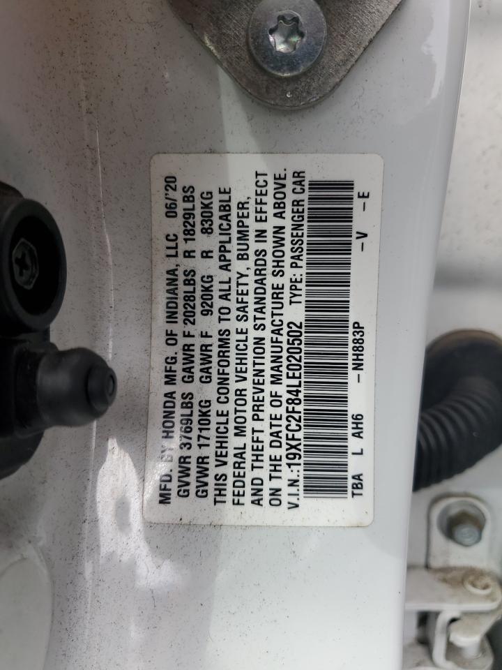 2020 Honda Civic Sport VIN: 19XFC2F84LE020502 Lot: 69594605