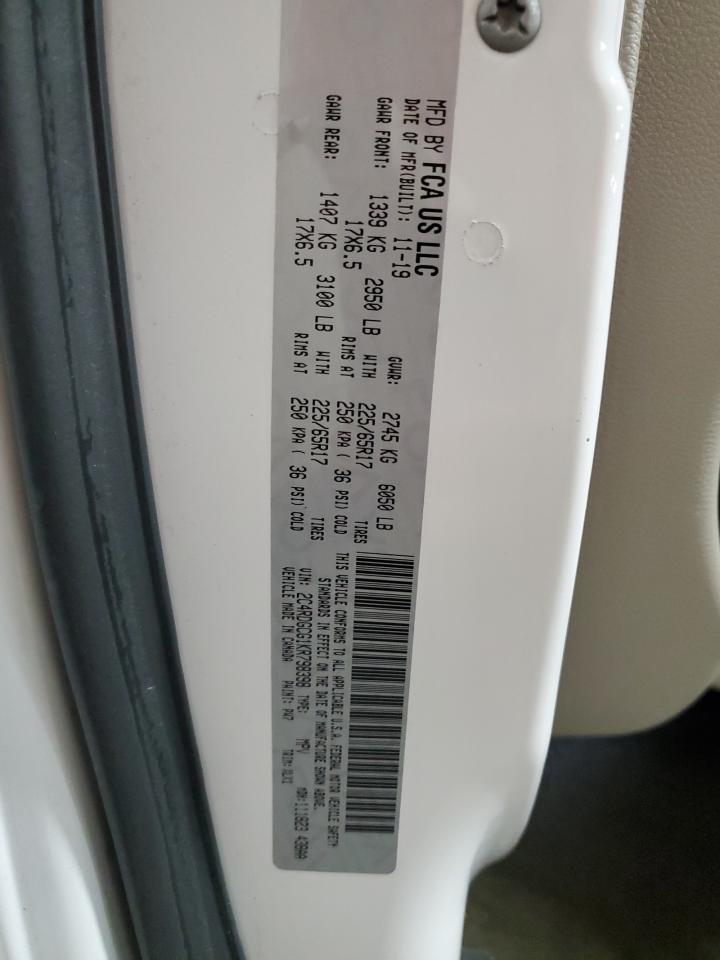 2019 Dodge Grand Caravan Sxt VIN: 2C4RDGCG1KR798398 Lot: 69089125