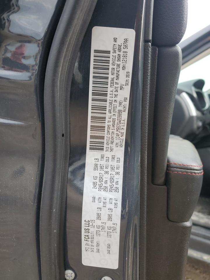 2016 Jeep Cherokee Trailhawk VIN: 1C4PJMBS7GW228098 Lot: 70510485