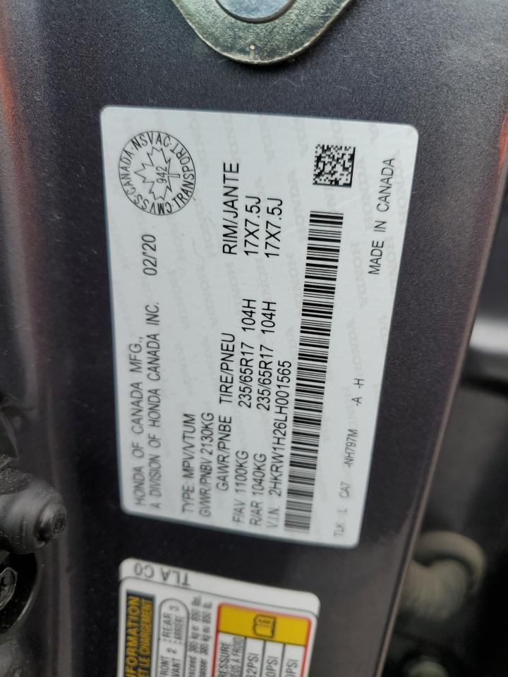 2020 Honda Cr-V Lx VIN: 2HKRW1H26LH001565 Lot: 68720375