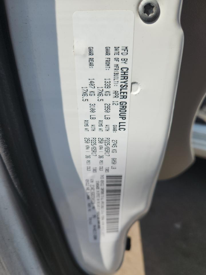 2012 Chrysler Town & Country Touring VIN: 2C4RC1BG8CR345320 Lot: 68187195