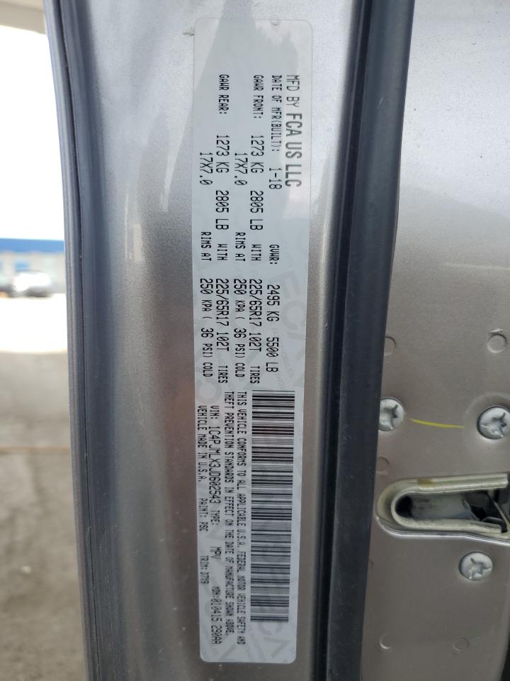 2018 Jeep Cherokee Latitude Plus VIN: 1C4PJMLX3JD602543 Lot: 69680135