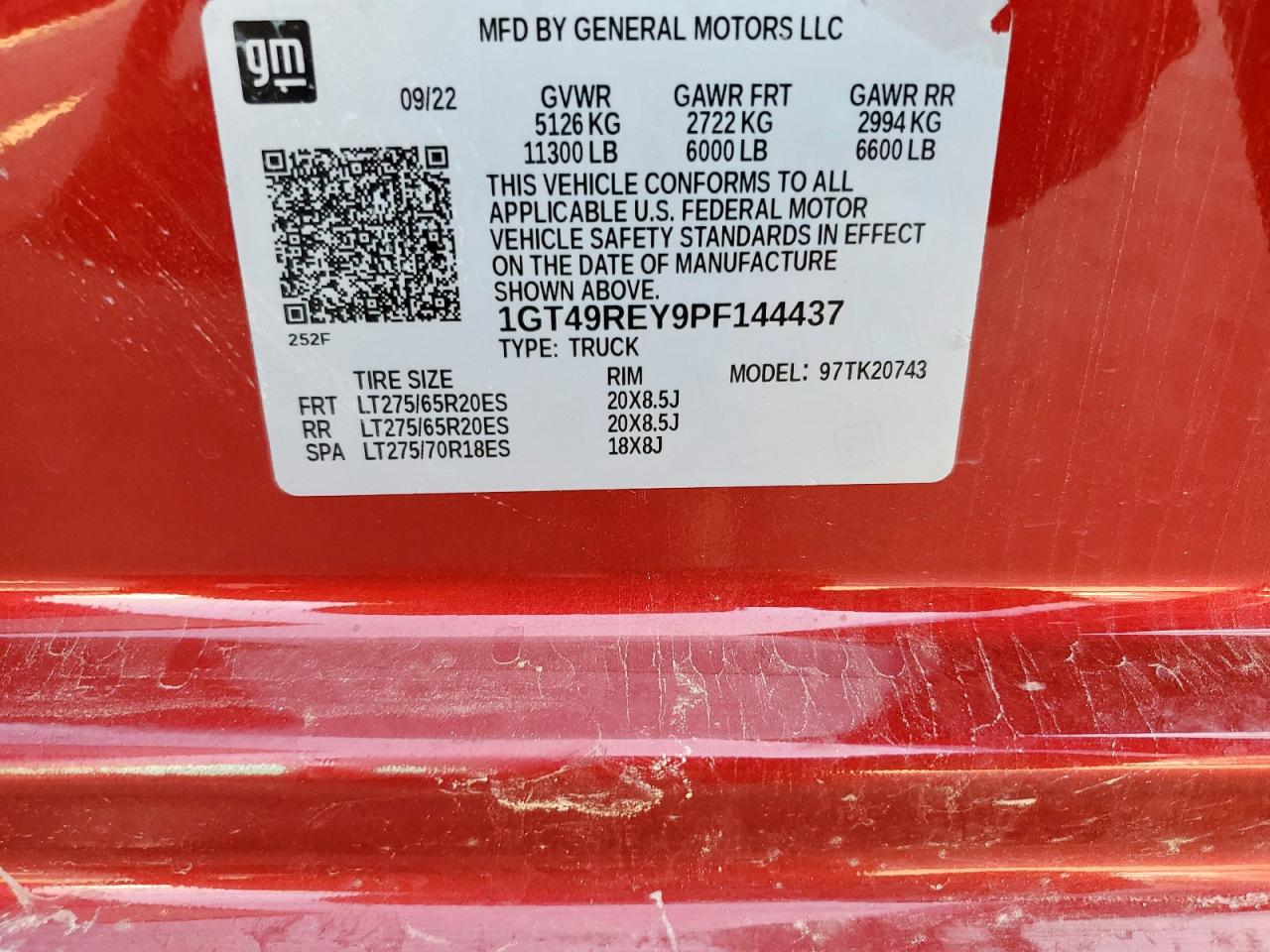 2023 GMC Sierra K2500 Denali VIN: 1GT49REY9PF144437 Lot: 68276885