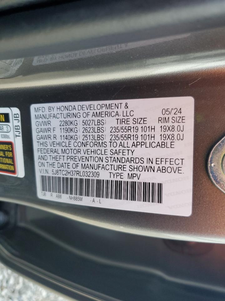 2024 Acura Rdx VIN: 5J8TC2H37RL032309 Lot: 70297315