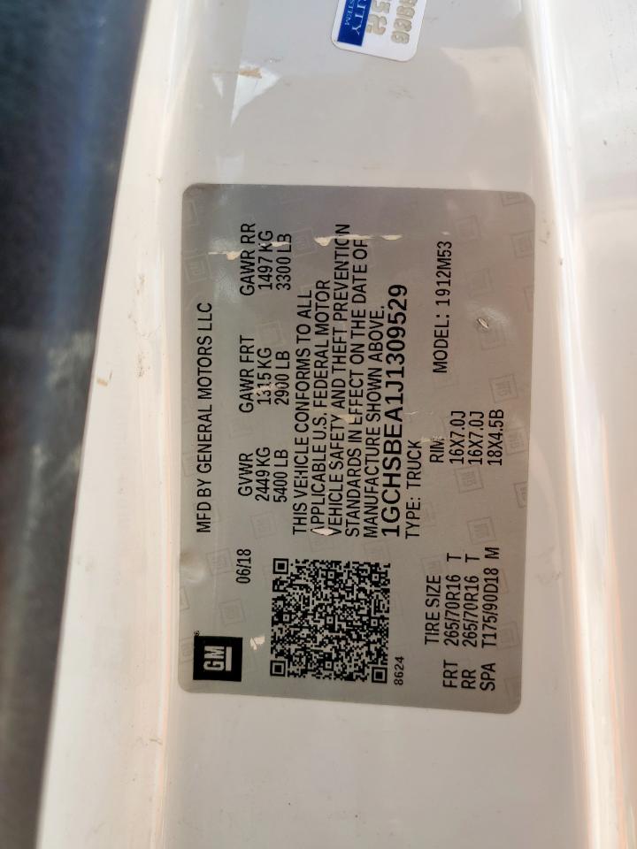 2018 Chevrolet Colorado VIN: 1GCHSBEA1J1309529 Lot: 70760015