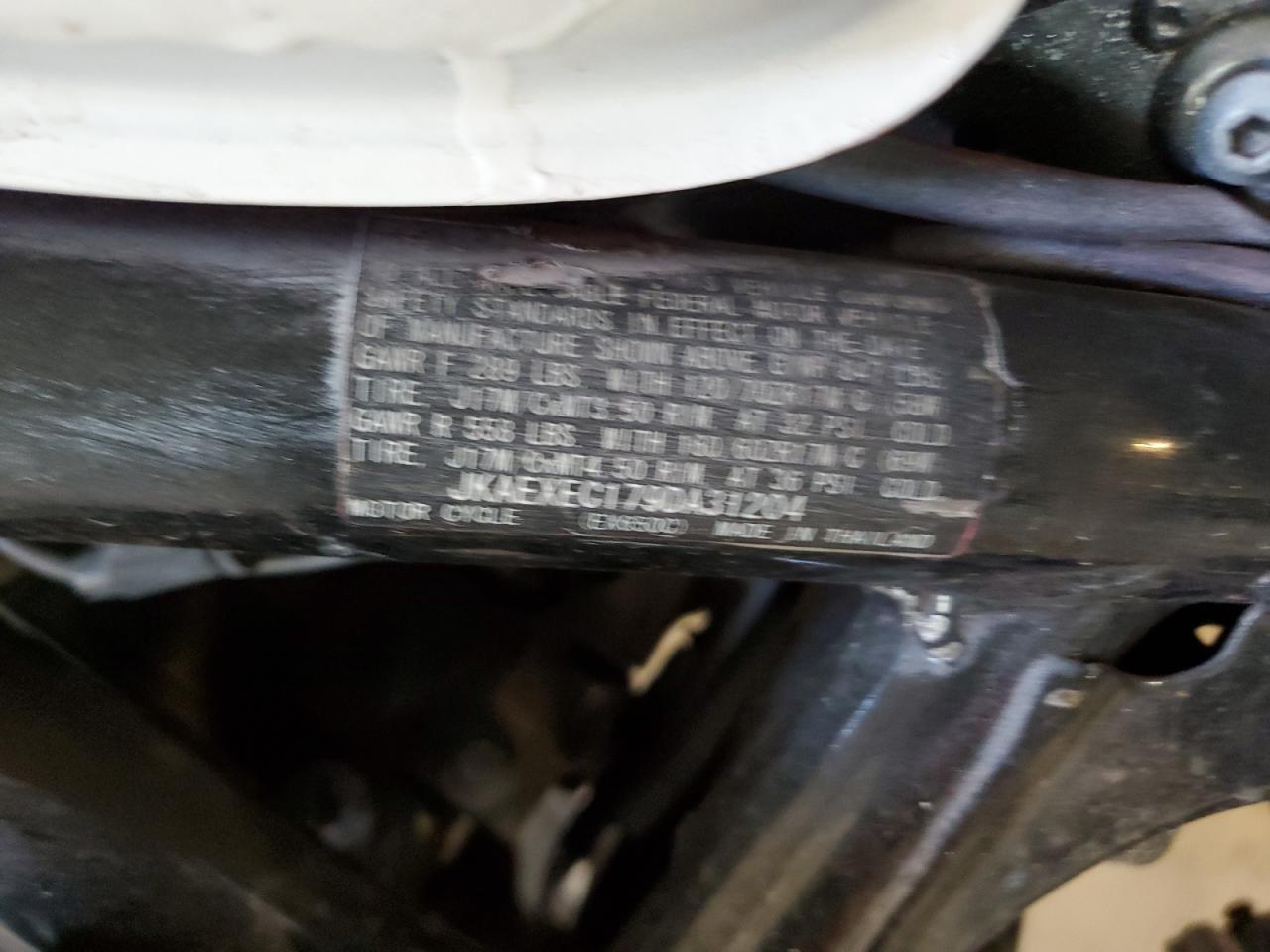 2009 Kawasaki Ex650 C VIN: JKAEXEC179DA31204 Lot: 70644425