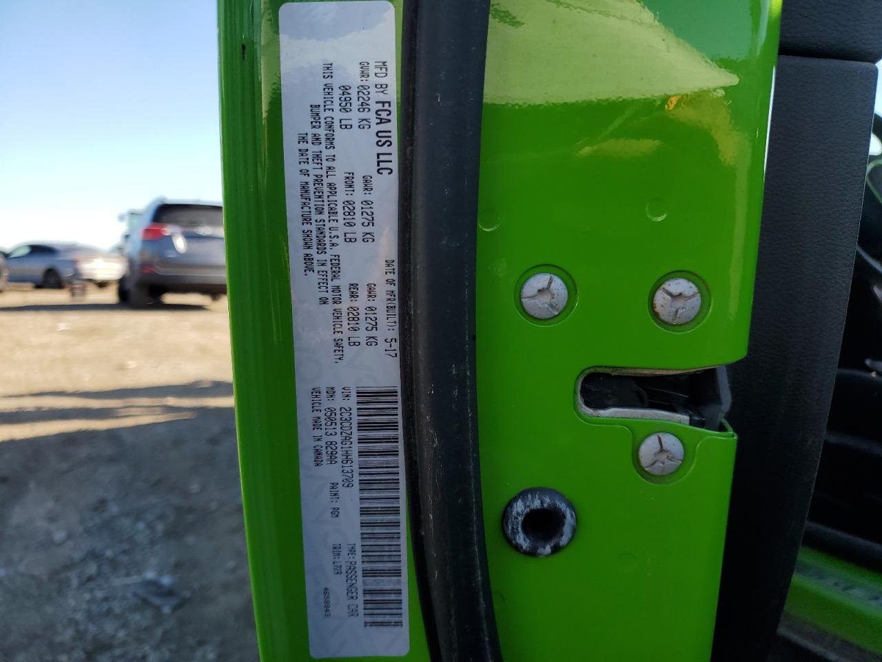 2017 Dodge Challenger Sxt VIN: 2C3CDZAG1HH613709 Lot: 70548155