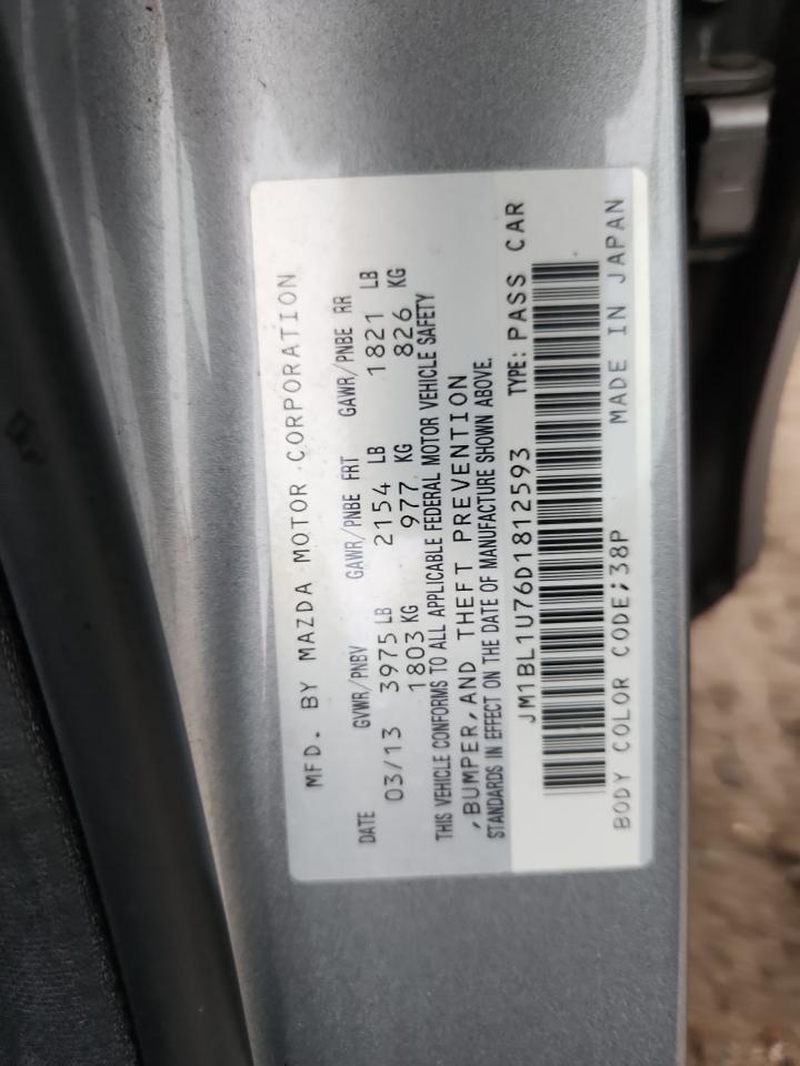 JM1BL1U76D1812593 2013 Mazda 3 I