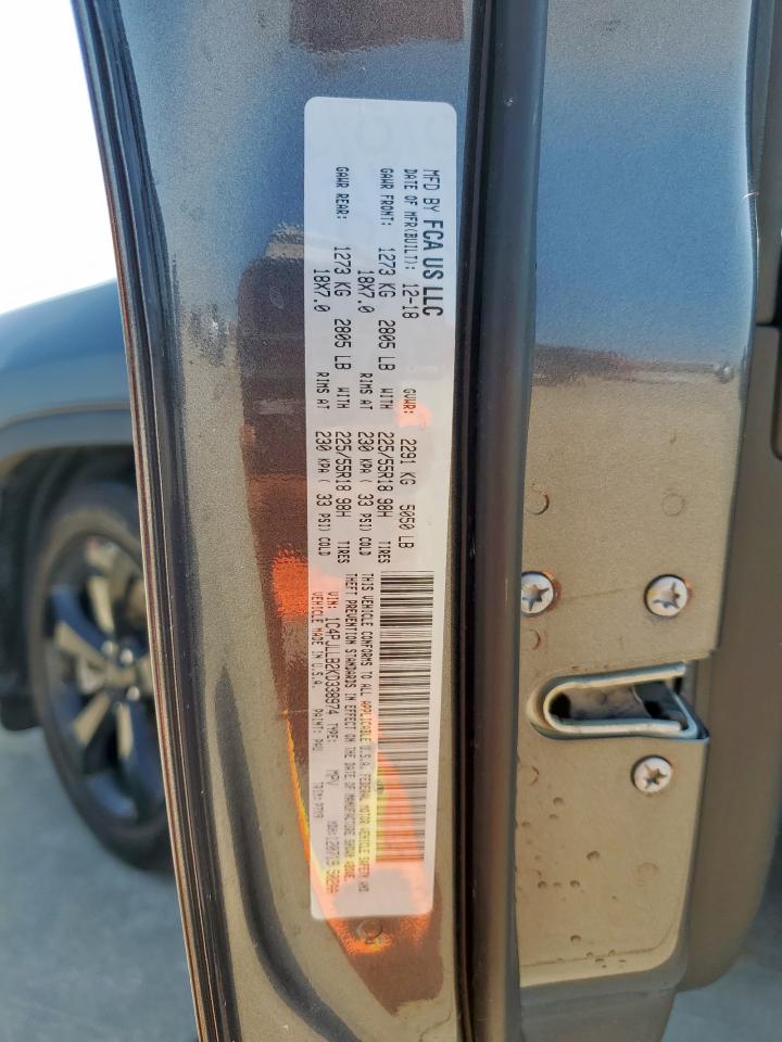 2019 Jeep Cherokee Latitude Plus VIN: 1C4PJLLB2KD338974 Lot: 67590585