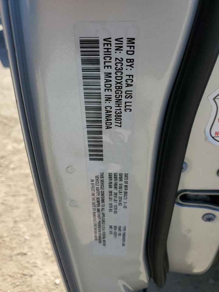 2022 Dodge Charger Sxt VIN: 2C3CDXBG5NH138077 Lot: 70290845