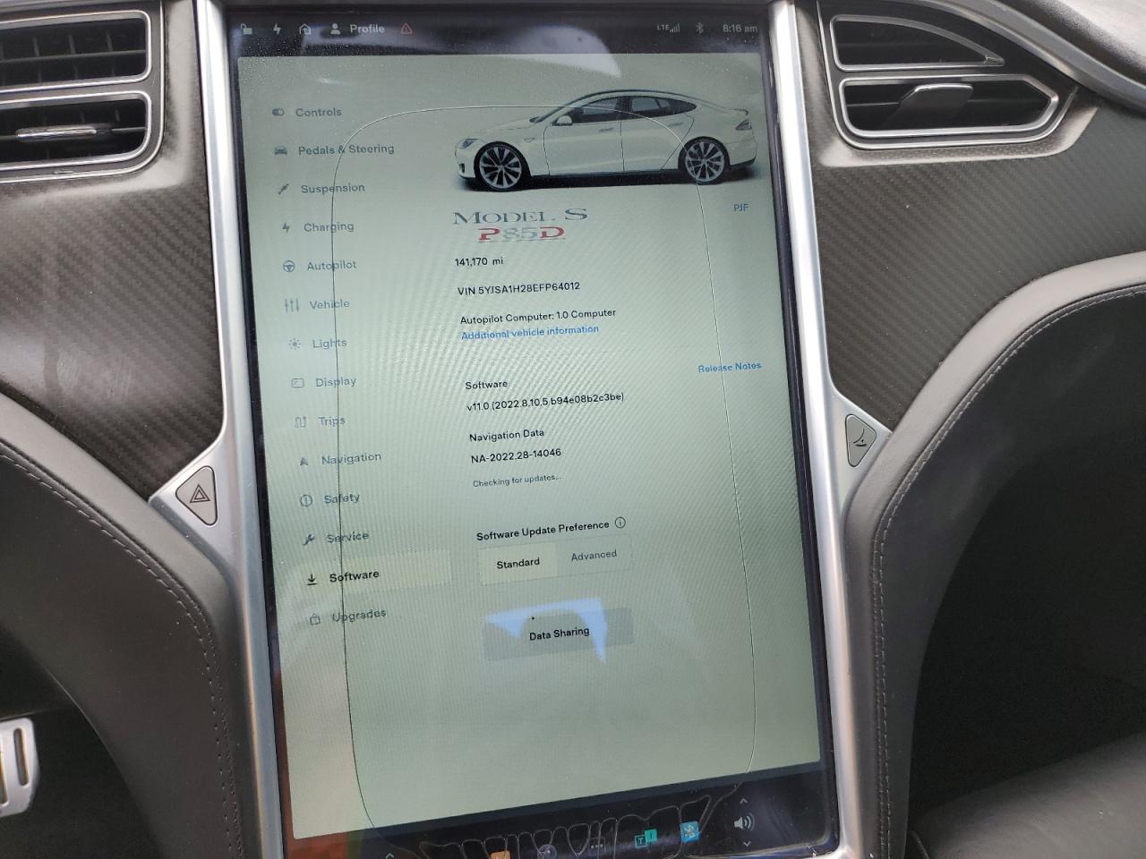 2014 Tesla Model S VIN: 5YJSA1H28EFP64012 Lot: 69605935