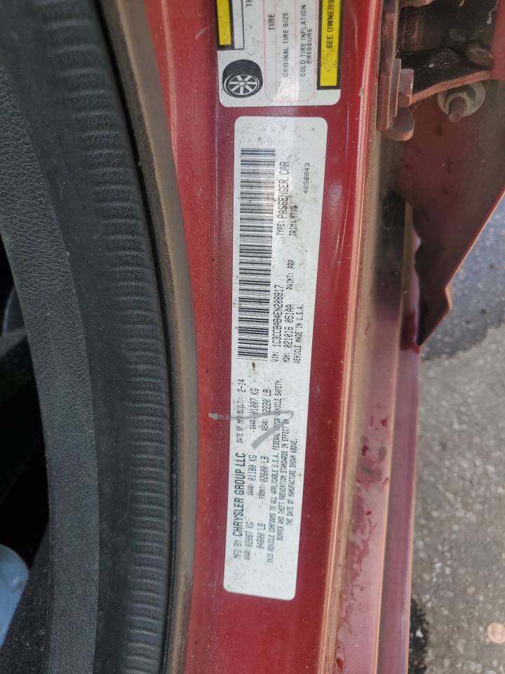 2014 Chrysler 200 Lx VIN: 1C3CCBAB4EN208817 Lot: 69659585