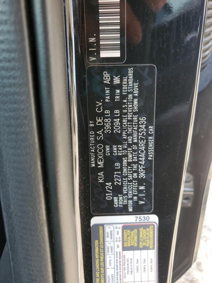 2024 Kia Forte Gt VIN: 3KPF44AC4RE753436 Lot: 70772185