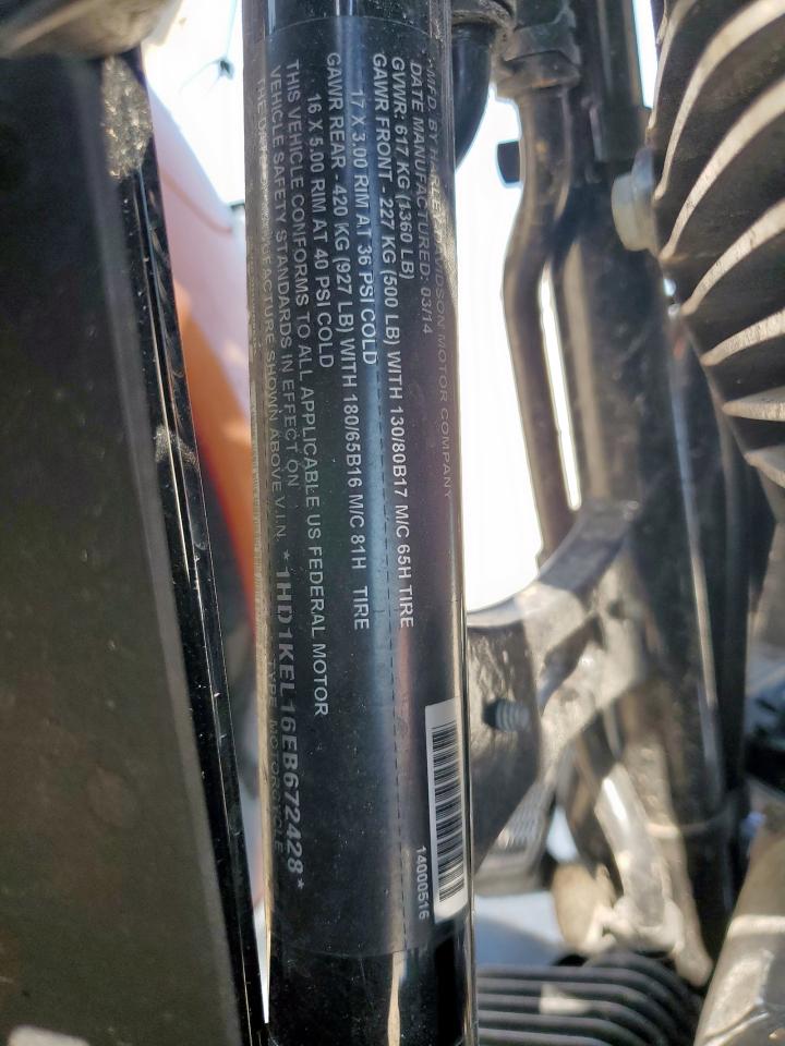 2014 Harley-Davidson Flhtk Electra Glide Ultra Limited VIN: 1HD1KEL16EB672428 Lot: 68275655