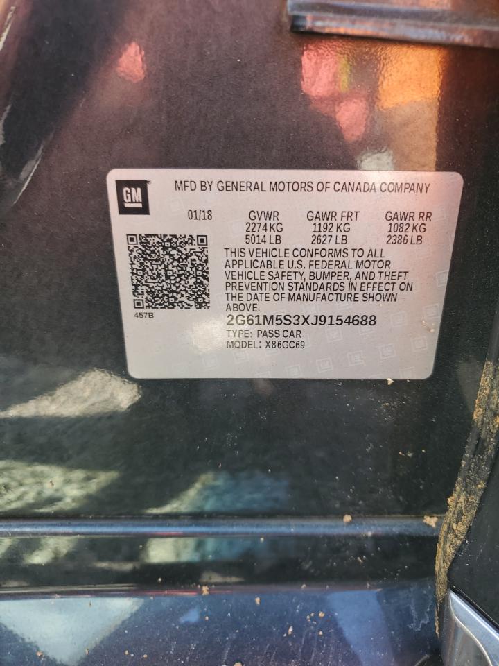 2018 Cadillac Xts Luxury VIN: 2G61M5S3XJ9154688 Lot: 69939585