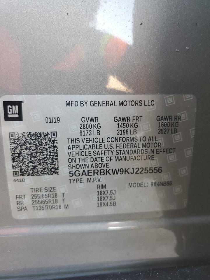 2019 Buick Enclave Essence VIN: 5GAERBKW9KJ225556 Lot: 68017135