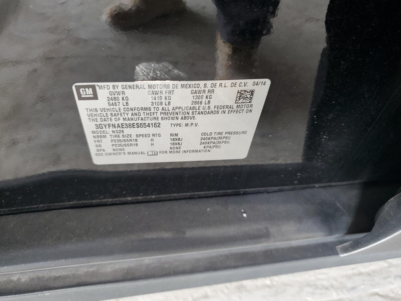 2014 Cadillac Srx VIN: SALFT2BNXAH155690 Lot: 70118845