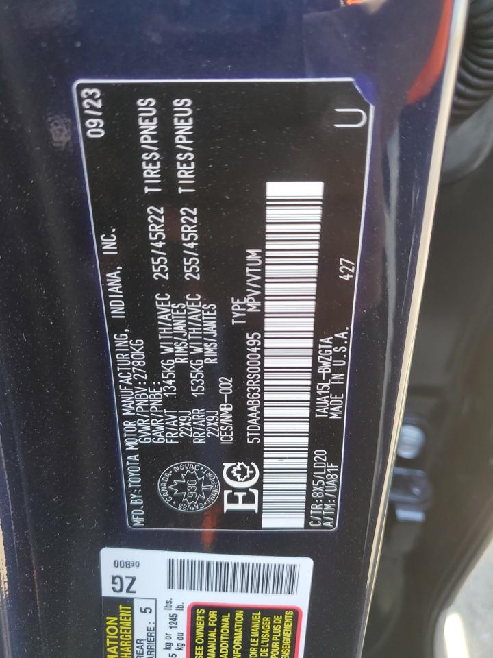 2024 Lexus Tx 350 Base VIN: 5TDAAAB63RS000495 Lot: 70162085