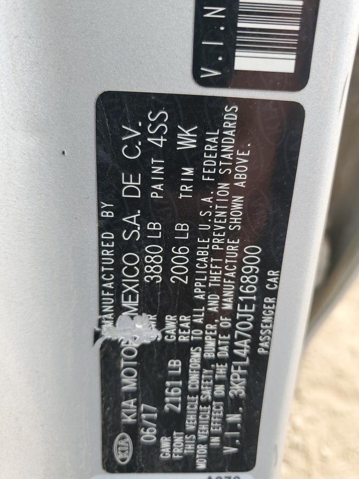 2018 Kia Forte Lx VIN: 3KPFL4A70JE168900 Lot: 69197405
