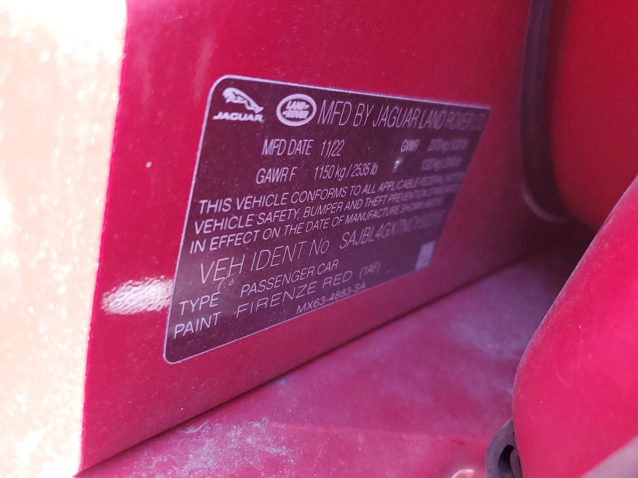 2022 Jaguar Xf R-Dynamic Se VIN: SAJBL4GX7NCY92216 Lot: 69661985