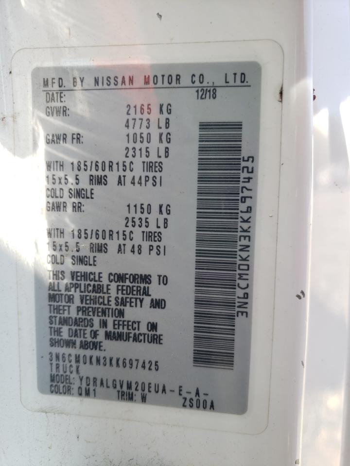 2019 Nissan Nv200 2.5S VIN: 3N6CM0KN3KK697425 Lot: 81571635