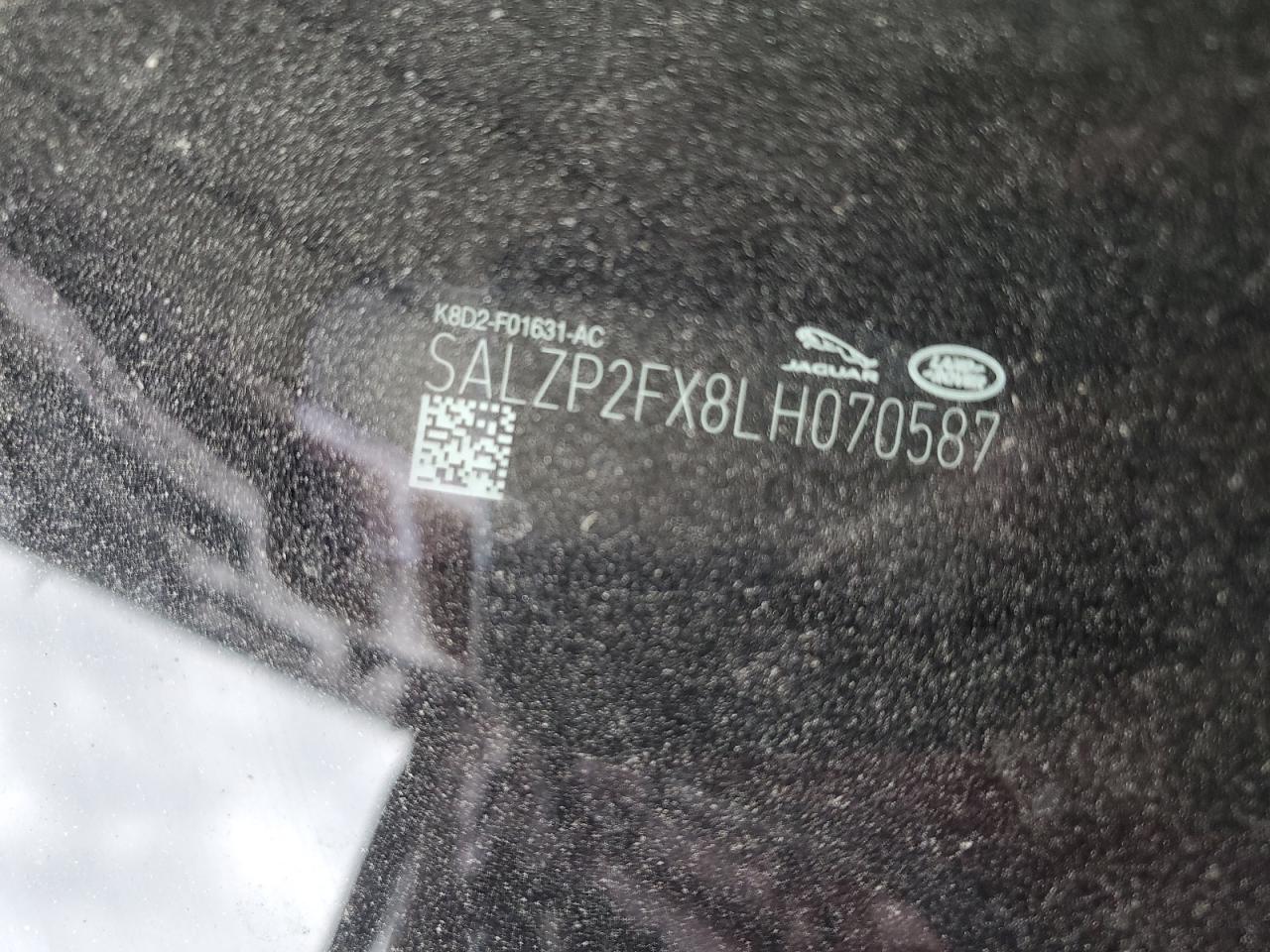 2020 Land Rover Range Rover Evoque Se VIN: SALZP2FX8LH070587 Lot: 70640225