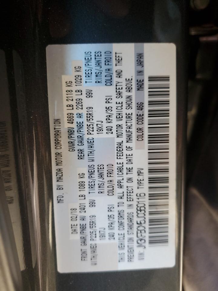 2018 Mazda Cx-5 Touring VIN: JM3KFBCM5J0360116 Lot: 69869785