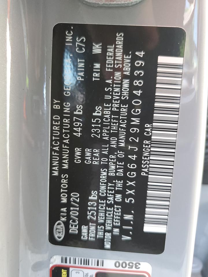 2021 Kia K5 Gt Line VIN: 5XXG64J29MG048394 Lot: 69015545