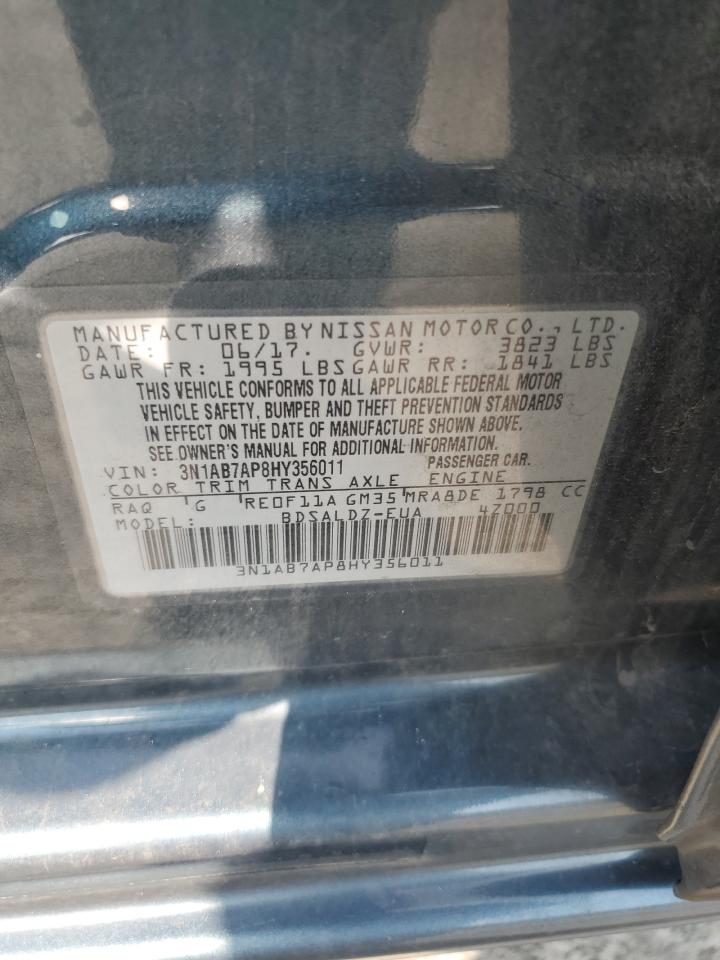 2017 Nissan Sentra S VIN: 3N1AB7AP8HY356011 Lot: 67915365